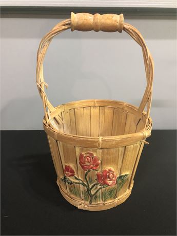 Wicker Gallery Flower Basket