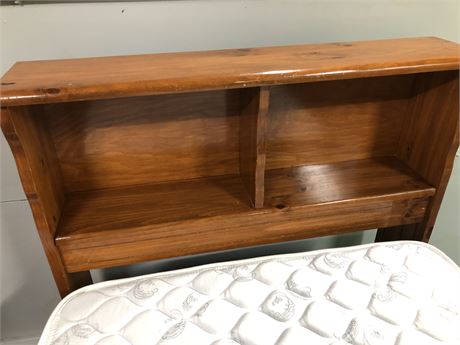 Twin Bed w/ Wood Headboard