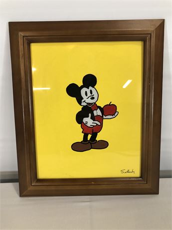 Mickey Mouse Reverse Painting