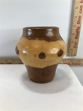 Hand Turned Japanese Yew Wood Vase