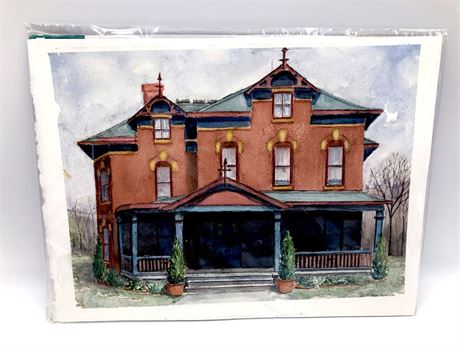 Water Color - Victorian House - Betty Jean Manichl