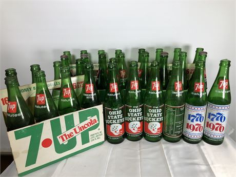 (34 total) 7-up Salutes Bottles - OSU - 1973