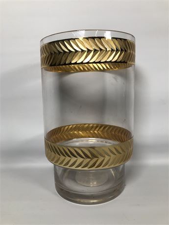 Mikasa Gold Braided Glass Footed Vase