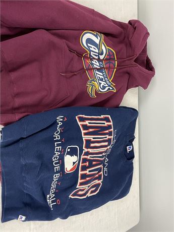 Two Cleveland Sports Sweatshirts