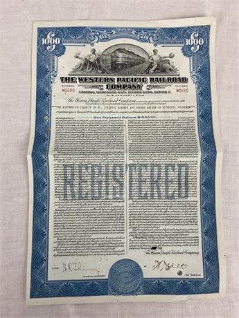 The Western Railroad Company Bond