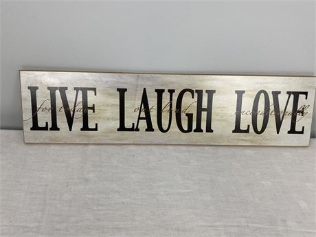 "Live, Laugh, Love" Sign