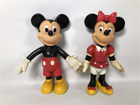 Mickey & Minnie Mouse Figurines