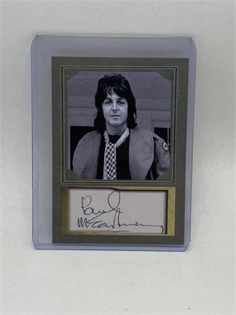 Paul McCartney Original Art Memorabilia Card