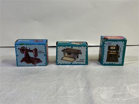 Three (3) Collectible Die-Cast Pencil Sharpeners