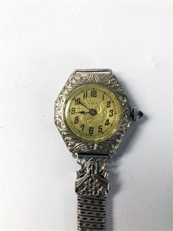 Art Deco Silvertone Watch