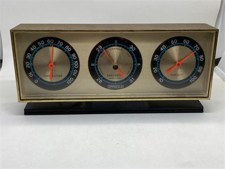 Vintage Springfield Instuments Desk Weather Station