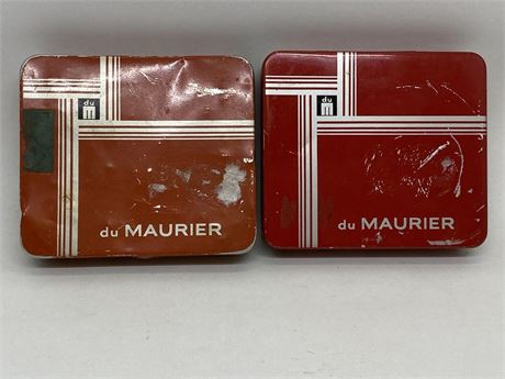 Pair of "du Maurier" Cigarette Tins