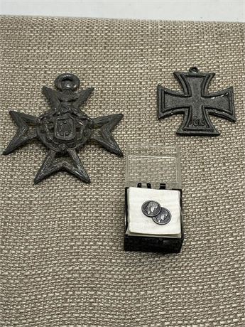 Cast Crosses and Tie Tack