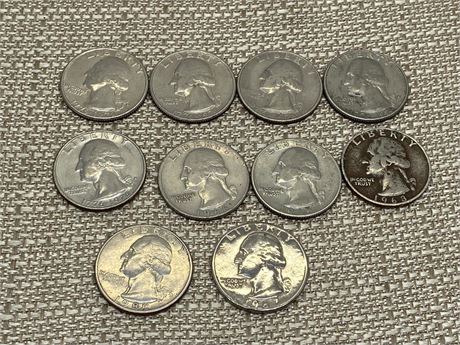 $2.50 Face Value Quarters - Variety Dates