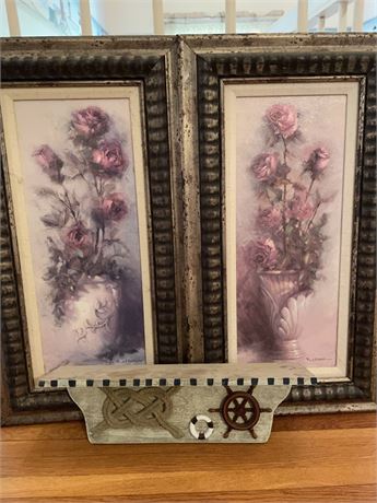 Nautical Shelf and Floral Prints