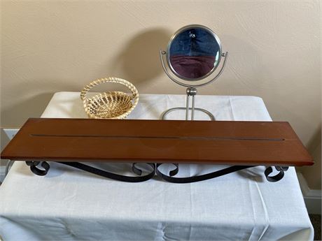 A Mirror, A Shelf and A Basket