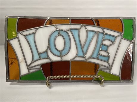 Stained Glass Love Sign