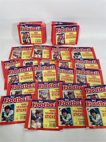 44 Packs of 1986 Topps Football Stickers