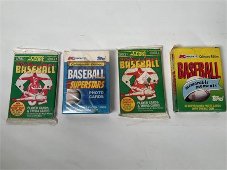 Unopened Baseball Card Packs