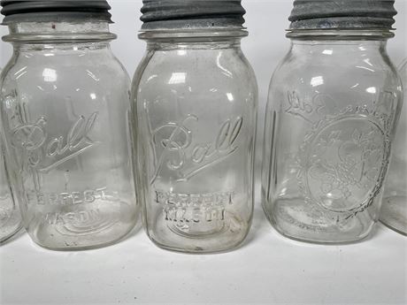 Clear Mason Jars