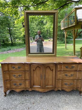 Mid-Century Dresser and Mirror