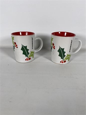 Pair of Starbuck Holiday Mugs