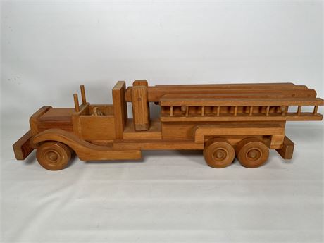 Large Wood Toy Fire Truck