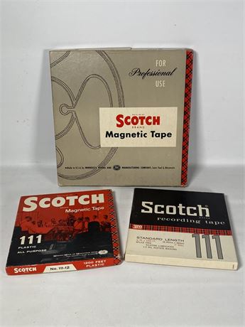 Three (3) Scotch Magnetic Tape Reels