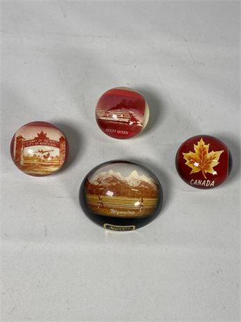 Small Lucite Paperweights