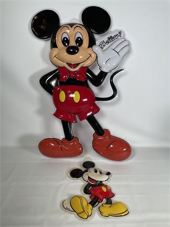 Mickey Mouse Molded Plastic Wall Hangings