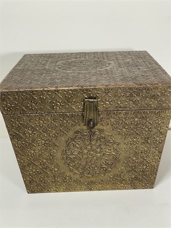 Brass Wood Storage Box