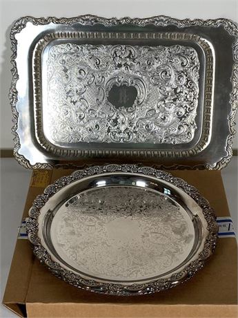 Silverplated Trays - Three (3) Total