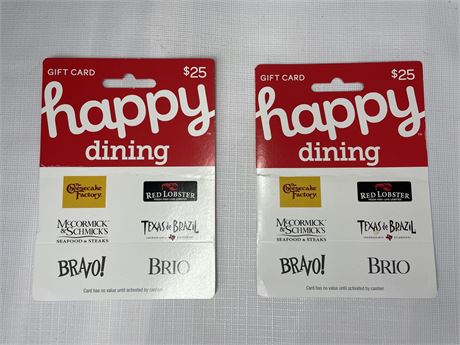 $50 Restaurant Gift Cards
