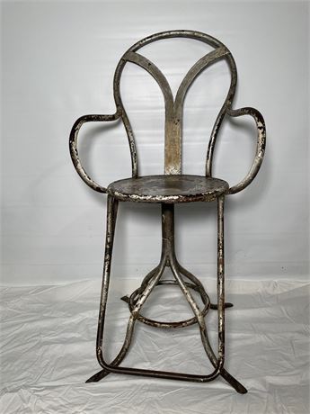 Wrought Iron Barber Chair
