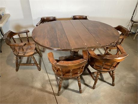Pedestal Table and Chairs