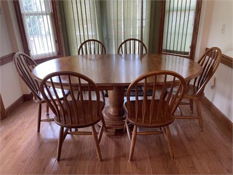 Oak Dining Table and Chairs