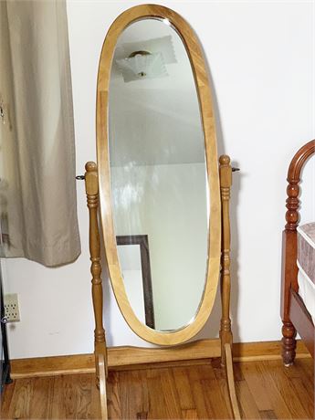 Wood Cheval Floor Mirror