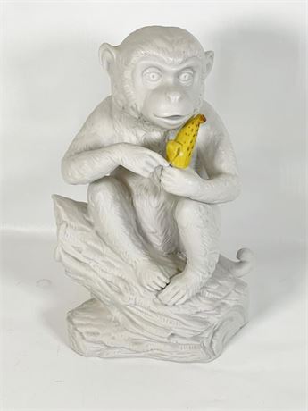 Monkey with a Banana Figurine