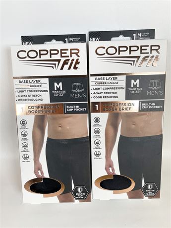NEW Copper Fit Compression Boxer Briefs