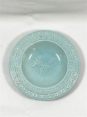 1950s Blue Braille Ashtray