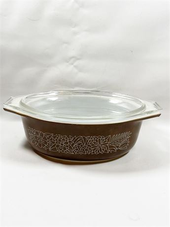 Pyrex Brown Woodland Casserole with Lid