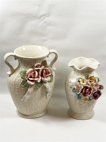 Two (2) Capodimote Style Vases