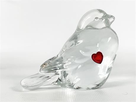 Fenton Heart Glass Bird