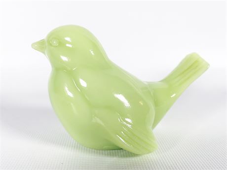 Fenton Jadeite Glass Bird