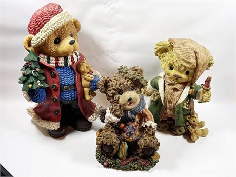 Three (3) Holiday Bears
