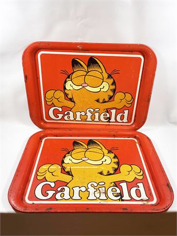 Pair of Garfield Trays