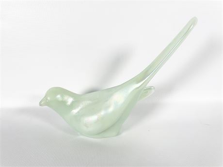 Fenton Jadeite Green Glass Bird