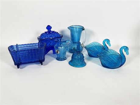 Blue Glass Lot