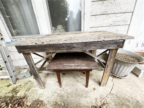 Primitive Table & Bench