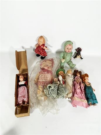 Lot of Small Vintage Dolls